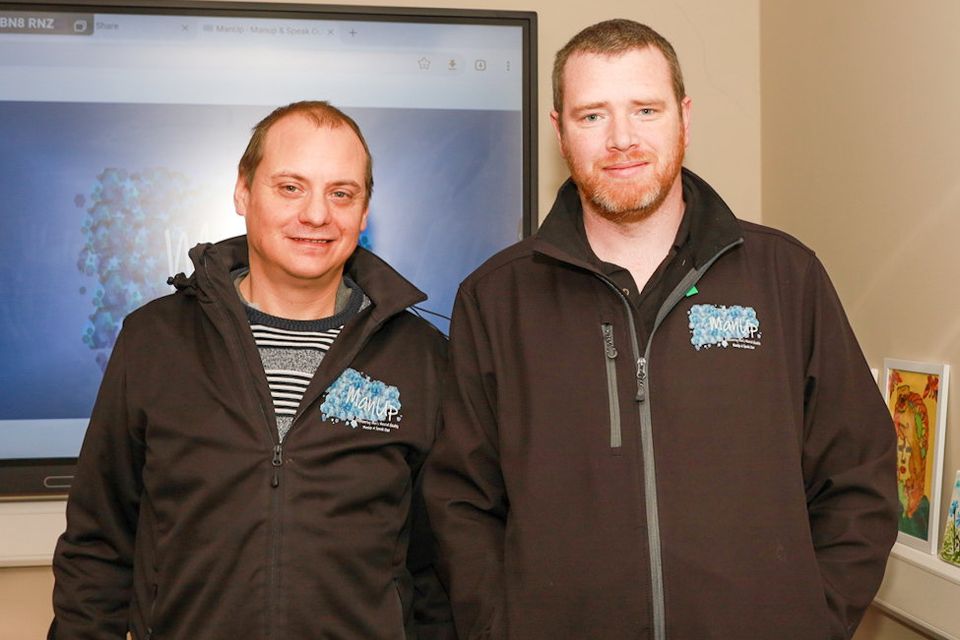 Dean O Neil and Mark Ennis from Man Up held their first session in the Gorey Family Resource Centre. PHOTO: Sabrina Ffrench 